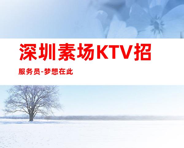 深圳素场KTV招服务员-梦想在此可以实现