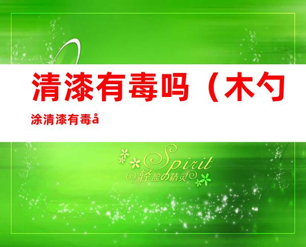 清漆有毒吗(木勺涂清漆有毒吗)