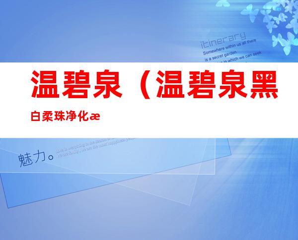 温碧泉(温碧泉黑白柔珠净化泥是干什么用的)