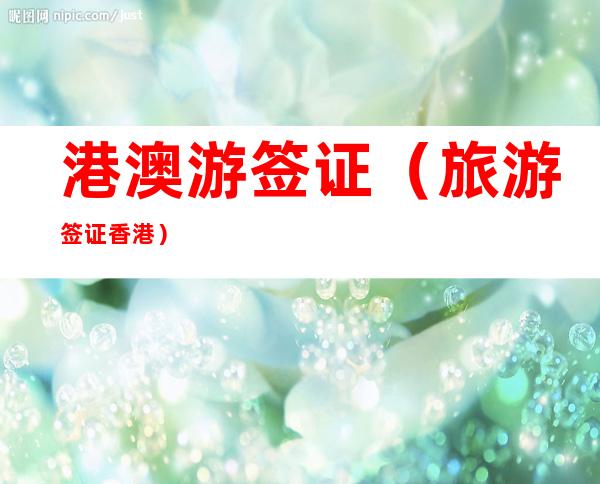 港澳游签证(旅游签证香港)