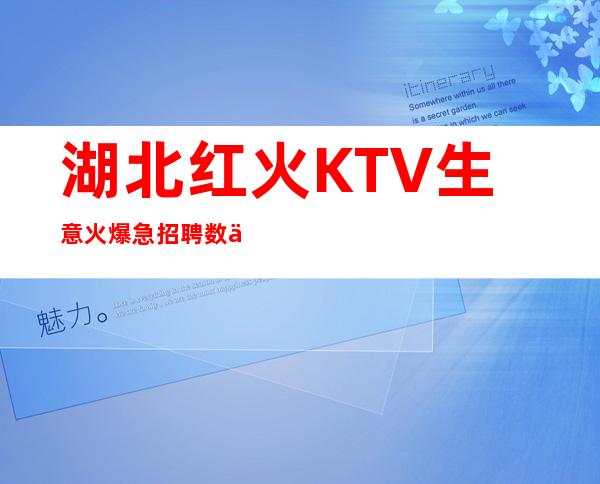湖北红火KTV生意火爆急招聘数人工资