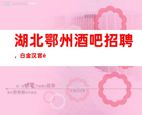 湖北鄂州酒吧招聘,白金汉宫门槛低,工资待遇高