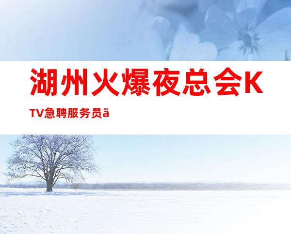 湖州火爆夜总会KTV急聘服务员.上班率高.单每天都有.无压力
