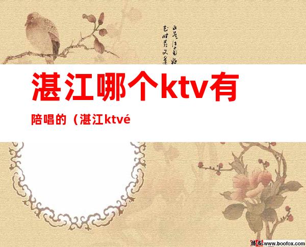 湛江哪个ktv有陪唱的(湛江ktv陪酒哪里好)