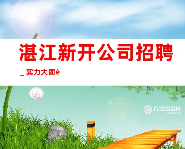 湛江新开公司招聘_实力大团队大场子起步