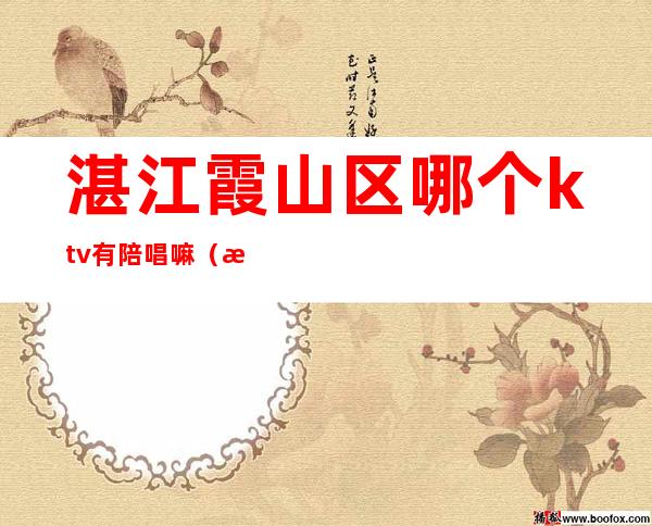 湛江霞山区哪个ktv有陪唱嘛(湛江霞山蜂巢ktv)