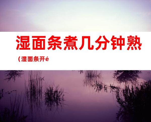 湿面条煮几分钟熟(湿面条开锅几分钟能熟)