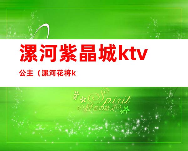 漯河紫晶城ktv公主(漯河花将ktv公主)