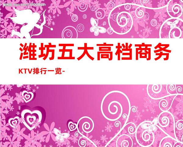潍坊五大高档商务KTV排行一览-预定详情平台