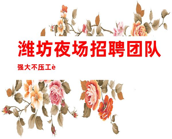 潍坊夜场招聘 团队强大不压工资 一千起