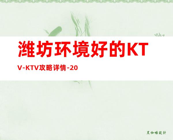 潍坊环境好的KTV-KTV攻略详情-2023必玩夜总会