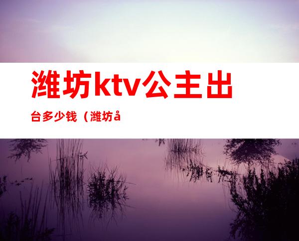 潍坊ktv公主出台多少钱(潍坊哪里有ktv公主)