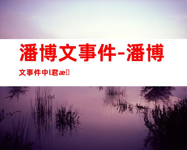 潘博文事件-潘博文事件中l君找到了吗