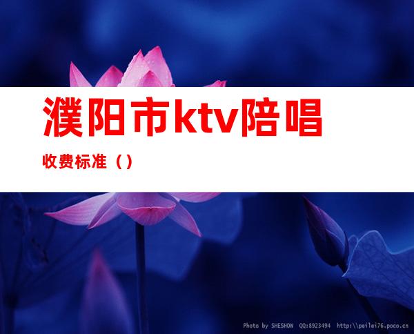 濮阳市ktv陪唱收费标准()
