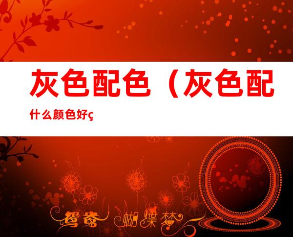 灰色配色(灰色配什么颜色好看)