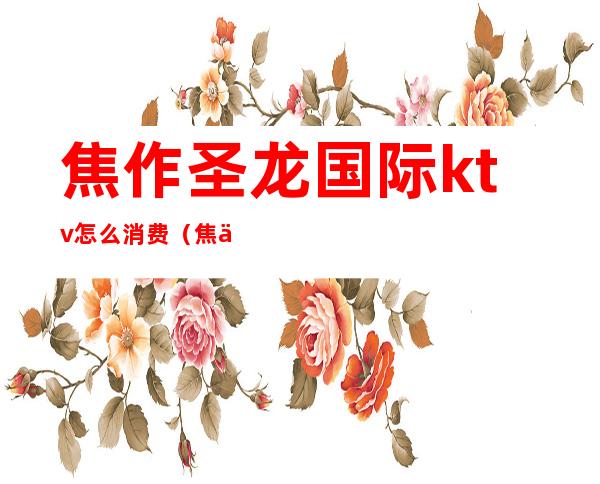 焦作圣龙国际ktv怎么消费(焦作龙源商业街ktv)