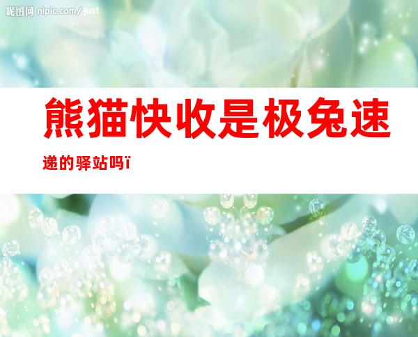 熊猫快收是极兔速递的驿站吗（熊猫快收跟极兔快递）