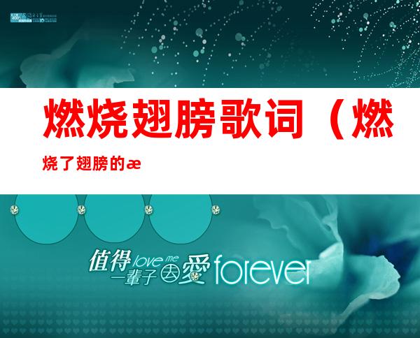 燃烧翅膀歌词（燃烧了翅膀的歌曲歌词）