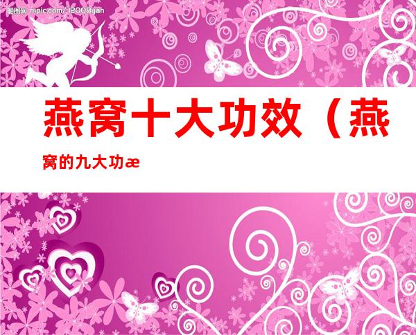 燕窝十大功效(燕窝的九大功效)