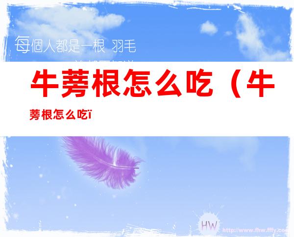 牛蒡根怎么吃(牛蒡根怎么吃?)