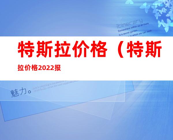 特斯拉价格(特斯拉价格2022报价)