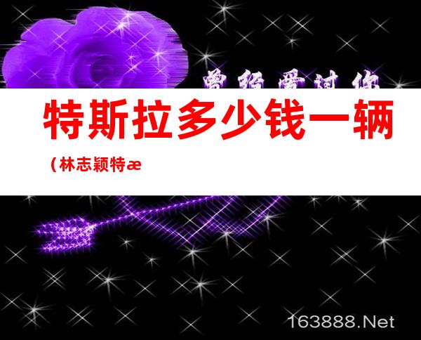 特斯拉多少钱一辆(林志颖特斯拉多少钱一辆)