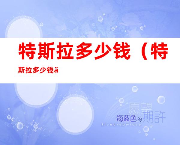 特斯拉多少钱(特斯拉多少钱一辆 价格表)