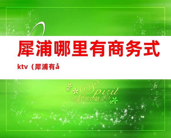 犀浦哪里有商务式ktv(犀浦有哪些公司)