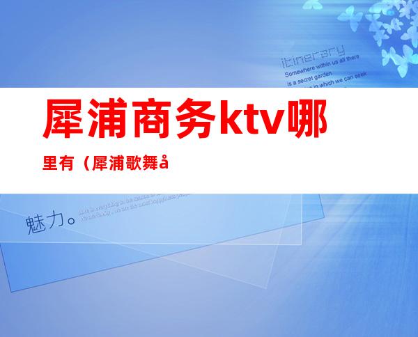犀浦商务ktv哪里有(犀浦歌舞厅怎么样)