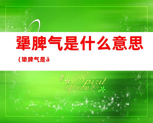 犟脾气是什么意思（犟脾气是什么意思啊）