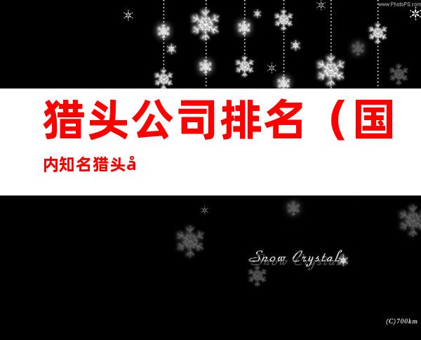 猎头公司排名(国内知名猎头公司排名)