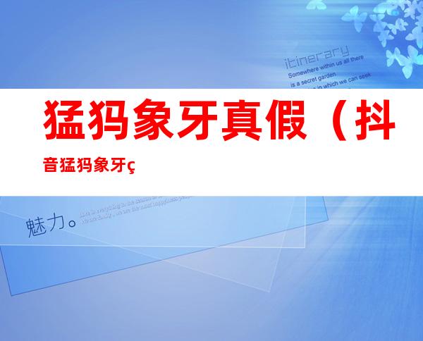 猛犸象牙真假（抖音猛犸象牙真假）