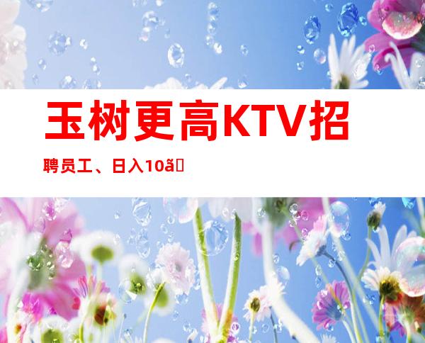 玉树更高KTV招聘员工、日入10、生意更好的KTV招聘