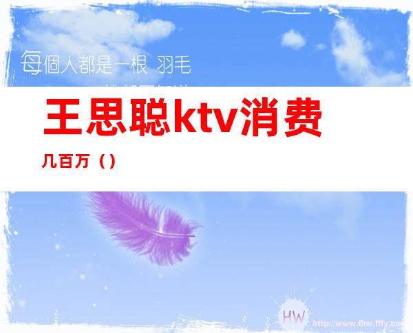 王思聪ktv消费几百万()