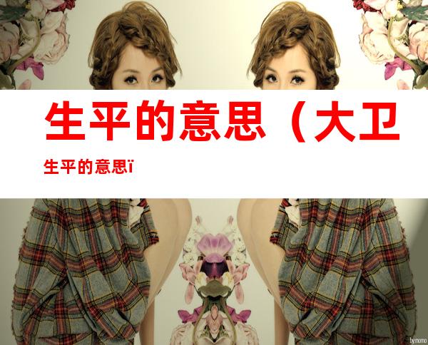 生平的意思(大卫生平的意思)