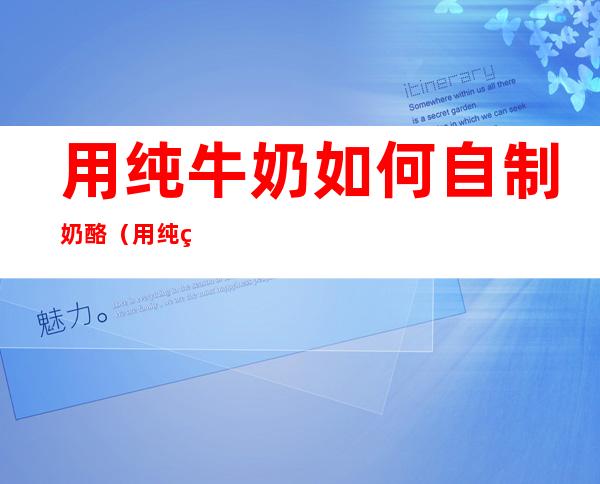 用纯牛奶如何自制奶酪(用纯牛奶如何自制奶酪视频)