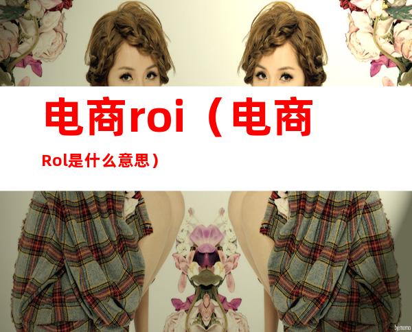 电商roi（电商Rol是什么意思）