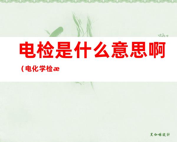 电检是什么意思啊(电化学检查是什么意思)