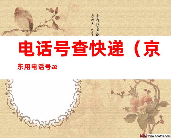 电话号查快递(京东用电话号查快递)