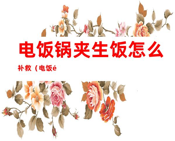 电饭锅夹生饭怎么补救（电饭锅煮夹生饭怎么办）