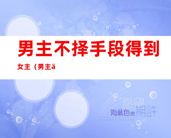 男主不择手段得到女主（男主不择手段得到女主的小说霸道总裁类）