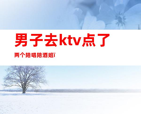 男子去ktv点了两个陪唱陪酒姐(KTV陪酒女的)