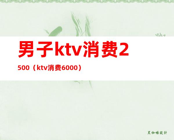 男子ktv消费2500（ktv消费6000）