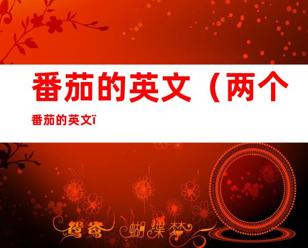 番茄的英文(两个番茄的英文)