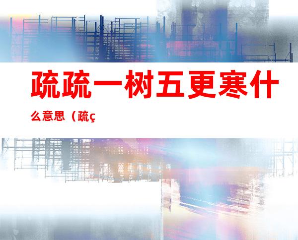 疏疏一树五更寒什么意思（疏疏一树五更寒小说）