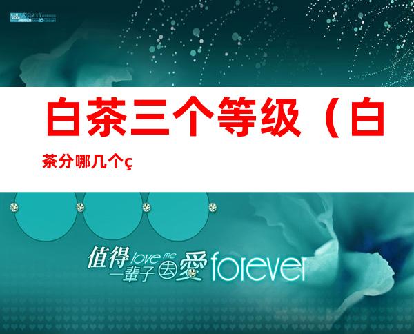 白茶三个等级(白茶分哪几个等级)