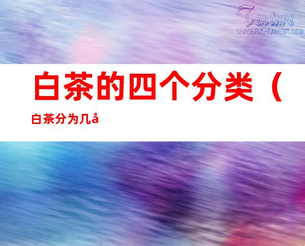 白茶的四个分类(白茶分为几大类)