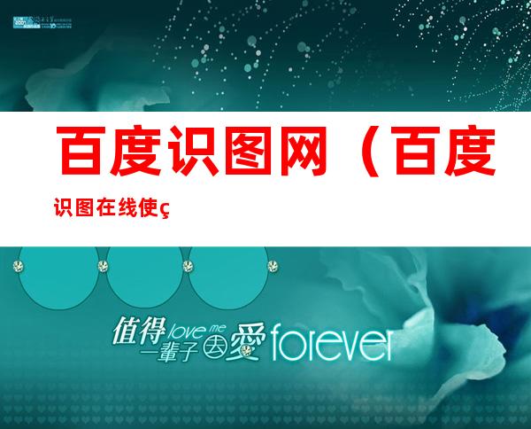 百度识图网(百度识图在线使用)