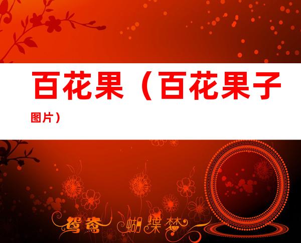 百花果(百花果子图片)