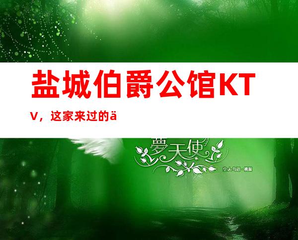 盐城伯爵公馆KTV,这家来过的人都说非常好